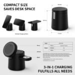 3in1ワイヤレス充電器  Apple watch &Air Pods充電充電可能 ワイヤレス充電 スタンド機能 PD15W 快速充電器 magsafe充電器 全3色  SKU:IPC09112024015 - 画像 (10)