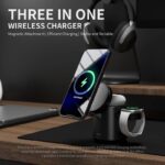 3in1ワイヤレス充電器  Apple watch &Air Pods充電充電可能 ワイヤレス充電 スタンド機能 PD15W 快速充電器 magsafe充電器 全3色  SKU:IPC09112024015 - 画像 (9)
