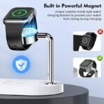 3in1ワイヤレス充電器  Apple watch &Air Pods充電充電可能 ワイヤレス充電 スタンド機能 PD15W 快速充電器 magsafe充電器 全2色  SKU:IPC09112024016 - Image 3