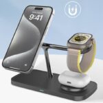 Qi2 3in1ワイヤレス充電器  Apple watch &Air Pods充電充電可能 ワイヤレス充電 スタンド機能 PD15W 快速充電器 magsafe充電器 全2色  SKU:IPC09112024017