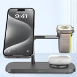 Qi2 3in1ワイヤレス充電器  Apple watch &Air Pods充電充電可能 ワイヤレス充電 スタンド機能 PD15W 快速充電器 magsafe充電器 全2色  SKU:IPC09112024017 - 画像 (6)