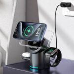 Qi2 3in1ワイヤレス充電器 折れ畳式 Apple watch &Air Pods充電充電可能 ワイヤレス充電 スタンド機能 PD15W 快速充電器 magsafe充電器  SKU:IPC09112024019 - 画像 (4)