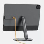 iPadスタンド タブレット 強力磁気スタンド  360度調節可能 アルミ合金製 マグネットタブレット置き台 タプレット用スタンド Silver SKU:IPC09112024023 - Image 2