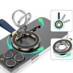 両面強磁力 スマホ スタンド Magsafe スマホスタンド 折り畳式 マグネット式 スマートフォン リングホルダーMagsafeアクセサリー 全2色 SKU:IPC09112024025 - Image 2