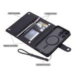 iPhone 16 Pro 合成革ケースViLi magsafe対応ケース iPhoneシリーズ対応手帳型ケース iPhone16 PUレザー ケース スマホケース  全5色 SKU:IPC09172024003 - Image 5