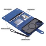 iPhone 16 Pro 合成革ケースViLi magsafe対応ケース iPhoneシリーズ対応手帳型ケース iPhone16 PUレザー ケース スマホケース  全5色 SKU:IPC09172024003 - Image 2