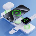 折れ畳み式 3in1ワイヤレス充電器 Apple watch &Air Pods充電充電可能 PD15W 快速充電器 充電スタンド magsafe充電器 SKU:IPC09172024013 - Image 2