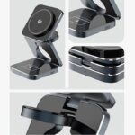 Qi2 3in1ワイヤレス充電器 Apple watch &Air Pods充電充電可能 ワイヤレス充電 スタンド機能 PD15W 快速充電器 magsafe充電器 IPC09252024040 - 画像 (5)