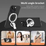 マグネット式 スマホ スタンド Magsafe対応アクセサリー 折り畳式 マグネット式 スマートフォン リングホルダー 全3色 SKU:IPC09252024056 - Image 9