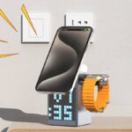 5in1ワイヤレス充電器 Apple watch &Air Pods充電可能 ワイヤレス充電 スタンド機能 PD15W 快速充電器 magsafe充電器 SKU:IPC10092024004 - 画像 (5)