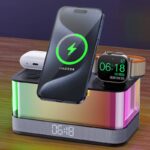 3in1ワイヤレス充電器 PD15W 快速充電器 ブルートゥーススピーカーbluetooth5.0 高音質スピーカー 雰囲気ライト搭載 ワイヤレス充電スタンド機能 ワイヤレス充電器可能 全2色 SKU:IPC10112024007 - 画像 (2)