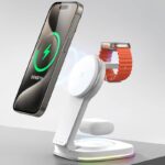 3in1ワイヤレス充電器 Apple watch &Air Pods充電可能 ワイヤレス充電 スタンド機能 PD15W 快速充電器 magsafe充電器 全2色 SKU:IPC10112024014 - 画像 (6)