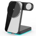 折れ畳式 3in1ワイヤレス充電器 Apple watch &Air Pods充電可能 ワイヤレス充電 スタンド機能 PD15W 快速充電器 magsafe充電器 全2色 SKU:IPC10112024016 - 画像 (8)