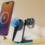折れ畳式 3in1ワイヤレス充電器 Apple watch &Air Pods充電可能 ワイヤレス充電 スタンド機能 PD15W 快速充電器 magsafe充電器 全2色 SKU:IPC10112024016 - 画像 (10)