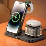 5in1ワイヤレス充電器  Apple watch &Air Pods充電充電可能 ワイヤレス充電 スタンド機能 PD15W 快速充電器 magsafe充電器 黒色  SKU:IPC10112024018 - 画像 (5)