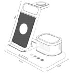 5in1ワイヤレス充電器  Apple watch &Air Pods充電充電可能 ワイヤレス充電 スタンド機能 PD15W 快速充電器 magsafe充電器 黒色  SKU:IPC10112024018 - 画像 (11)