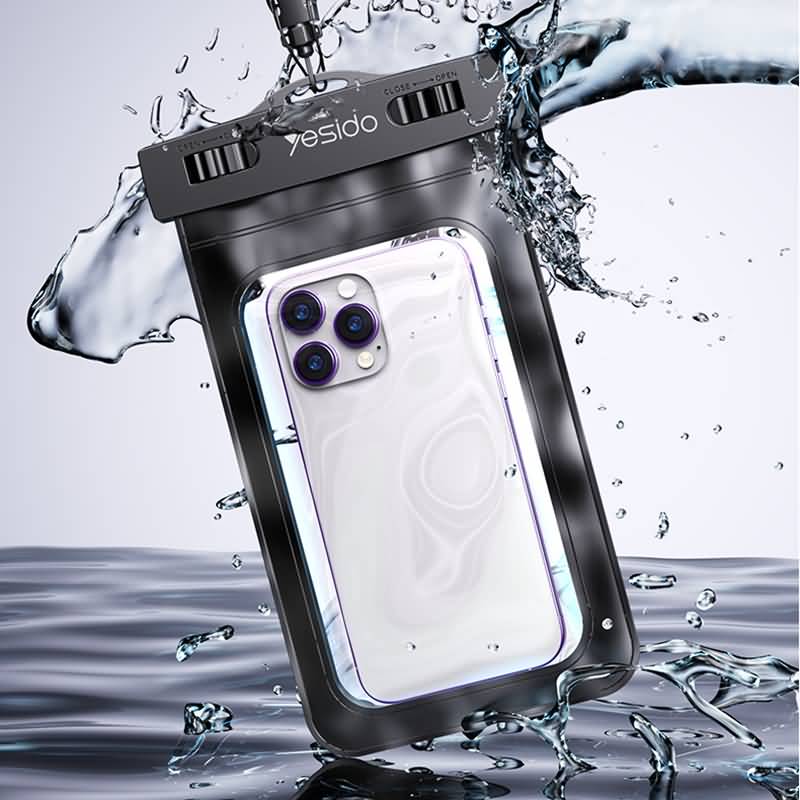 IPC10112024019-05.jpg 防水ポーチ スマホ防水 ケース IPX8防水規格 PVC製 携帯防水ケース 完全防水ケース 6.8インチまで対応可能 スマホ防水袋 黒色 SKU:IPC10112024019 - 画像 (1)