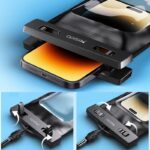 防水ポーチ スマホ防水 ケース  IPX8防水規格 PVC製 携帯防水ケース 完全防水ケース 6.8インチまで対応可能 スマホ防水袋 黒色 SKU:IPC10112024019 - 画像 (5)