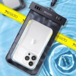 防水ポーチ スマホ防水 ケース  IPX8防水規格 PVC製 携帯防水ケース 完全防水ケース 6.8インチまで対応可能 スマホ防水袋 黒色 SKU:IPC10112024019 - 画像 (3)