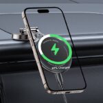 Magsafe対応 車載ホルダー 15Wワイヤレス充電器 スマホホルダー マグネット式車載ホルダー 超強吸着力 ダッシュボードホルダー黒色  SKU:IPC10112024020 - 画像 (5)