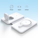 折れ畳式 3in1ワイヤレス充電器 Apple watch &Air Pods充電可能 ワイヤレス充電 スタンド機能 PD15W 快速充電器 magsafe充電器 全2色 SKU:IPC10112024022 - 画像 (8)