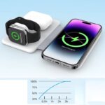 折れ畳式 3in1ワイヤレス充電器 Apple watch &Air Pods充電可能 ワイヤレス充電 スタンド機能 PD15W 快速充電器 magsafe充電器 全2色 SKU:IPC10112024022 - 画像 (6)