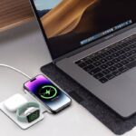 折れ畳式 3in1ワイヤレス充電器 Apple watch &Air Pods充電可能 ワイヤレス充電 スタンド機能 PD15W 快速充電器 magsafe充電器 全2色 SKU:IPC10112024022 - 画像 (3)
