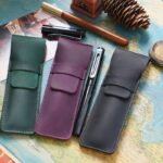 高級本革製ペンケース ペン数枚収納可能 S/L Size 紛失防止 ポーチ ペン収納バッグ 万年筆 ビジネス 筆箱 ペンケース プレゼント 全7色 SKU:IPC10112024037