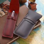 高級本革製ペンケース ペン数枚収納可能 S/L Size 紛失防止 ポーチ ペン収納バッグ 万年筆 ビジネス 筆箱 ペンケース プレゼント 全7色 SKU:IPC10112024037 - 画像 (2)