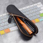 高級本革製 ペンケース ペン入れ 万年筆 ビジネス 筆箱 ファスナー付き ペンケース プレゼント  筆記用具 全7色 SKU:IPC10112024045 - Image 3