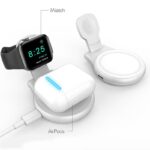 折れ畳み式 2in1ワイヤレス充電器 Apple watch &Air Pods充電可能 ワイヤレス充電 スタンド機能 PD15W 快速充電器 magsafe充電器 全2色 SKU:IPC10132024005 - Image 4