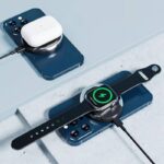 両面マグネット式 Magsafe対応 2in1ワイヤレス充電器  Apple watch &Air Pods充電可能 ワイヤレス充電 PD15W 快速充電器 magsafe充電器 全2色 SKU:IPC10222024021 - Image 6
