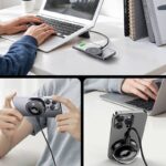 折れ畳式 2in1ワイヤレス充電器 Apple watch &Air Pods充電可能  Pisen ワイヤレス充電 スタンド機能 PD15W 快速充電器 magsafe充電器  SKU:IPC11092024008 - Image 5