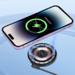 PD15W 快速充電器 ワイヤレスチャージャー マグネット充電 ワイヤレス充電器 スタンド機能 iPhone充電器 type- C 装着のままでも充電可能 全2色 SKU:IPC11092024015 - Image 10