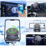 Magsafe対応 真空吸盤式 車載ホルダー  X18 15Wワイヤレス充電器 360度回転  半導体冷却  吸着式スマホホルダー 超強吸着力 マグネット式車載ホルダー ダッシュボードホルダー 全機種対応  SKU:IPC11102024079 - Image 14