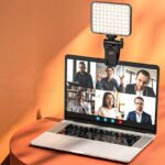 クリップ式 タブレットPC ラップトップ ノートパソコン 補光ライト 自撮り用ライト スマホ撮影補助 LEDライト 撮影用 照明 全2色 SKU:IPC11102024117 - 画像 (3)