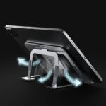 折れ畳式 PCスタンド ノートパソコン スタンド  高度調整可能 アルミニウム合金製 ノートパソコンスタンド iPad スタンド Gray/Silver 全2色  SKU:IPC111162024028 - Image 7