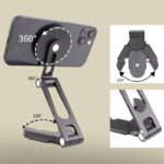 折れ畳 Magsafeアルミニウム製 スマホスタンド 卓上 スマホ スタンド 角度自由転回 1/4ネジ穴 スマホホルダー スマートフォン ホルダー   SKU:IPC111162024038 - Image 7