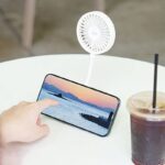 JJC マグネット スマホ用 扇風機 3段階 風量調節 携帯扇風機  超强磁力 スマホスタンド Type-C充電 小型扇風機  SKU:IPC111162024051 - Image 7