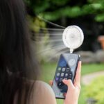 JJC マグネット スマホ用 扇風機 3段階 風量調節 携帯扇風機  超强磁力 スマホスタンド Type-C充電 小型扇風機  SKU:IPC111162024051 - Image 6