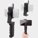 手持ち グリップ付きスマートフォンホルダー スマートフォン用 ジンバル  マグネット式補光ライト付き  SKU:IPC111162024058