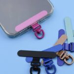 ステンレス製 0.3mm薄型 スマホストラップ用 背面 シールパッド  ネックストラップ ストラップホルダー アクセサリー  全6色 SKU:IPC1111920244037