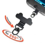 ステンレス製 0.3mm薄型 360度転回可能 スマホストラップ用 背面 シールパッド ネックストラップ ストラップホルダー アクセサリー  全4色 SKU:IPC1111920244038 - Image 4