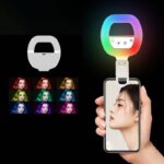 クリップ式 補光ライト コンパクト収納可能 W60 RGB 調節可能 自撮り用ライト スマホ撮影補助 LEDライト 撮影用 照明  SKU:IPC1111920244041 - Image 5