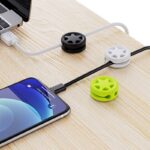 ケーブルホルダーケーブルクランプ ケーブル管理 (6個/セット）スマートホルダー イヤホン スマホ充電用ケーブル 配線整理 両面テープ付き 壁固定対応 ケーブル収納 ケーブル整理 全4色 SKU:IPC1111920244043 - 画像 (4)