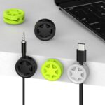 ケーブルホルダーケーブルクランプ ケーブル管理 (6個/セット）スマートホルダー イヤホン スマホ充電用ケーブル 配線整理 両面テープ付き 壁固定対応 ケーブル収納 ケーブル整理 全4色 SKU:IPC1111920244043