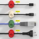 ケーブルホルダー マグネット式 ケーブルクランプ ケーブル管理 (6個/セット）スマートホルダー イヤホン スマホ充電用ケーブル 配線整理 両面テープ付き 壁固定対応 ケーブル収納 ケーブル整理 全4色 SKU:IPC1111920244046 - 画像 (12)
