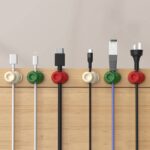 ケーブルホルダー マグネット式 ケーブルクランプ ケーブル管理 (6個/セット）スマートホルダー イヤホン スマホ充電用ケーブル 配線整理 両面テープ付き 壁固定対応 ケーブル収納 ケーブル整理 全4色 SKU:IPC1111920244046 - 画像 (10)