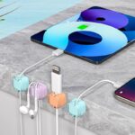 ケーブルホルダー マグネット式 ケーブルクランプ ケーブル管理 (6個/セット）スマートホルダー イヤホン スマホ充電用ケーブル 配線整理 両面テープ付き 壁固定対応 ケーブル収納 ケーブル整理 全4色 SKU:IPC1111920244047 - 画像 (12)