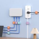 ケーブルホルダー マグネット式 ケーブルクランプ ケーブル管理 (6個/セット）スマートホルダー イヤホン スマホ充電用ケーブル 配線整理 両面テープ付き 壁固定対応 ケーブル収納 ケーブル整理 全4色 SKU:IPC1111920244047 - 画像 (11)